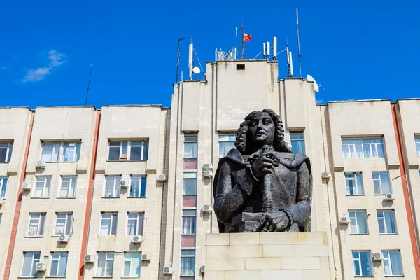 Monumento Dmitry Konstantinovich Cantemir Editorial Ilustrativo Fundo Com Espaço Cópia — Fotografia de Stock