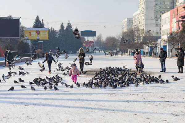 Января 2021 Года Бельцы Бельцы Молдова Снежная Холодная Зима Городе — стоковое фото