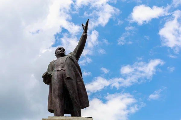 Monument Lénine Arrière Plan Avec Espace Copie Pour Texte Inscriptions — Photo