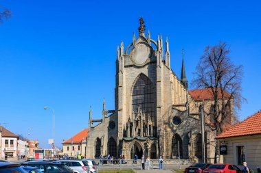 Stunning gothic architecture of church of saint james, historic building in kutna hora.. March 22, 2025, Kutna Hora, Czech Republic.