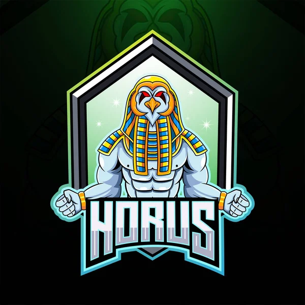 Σχεδιασμός Λογότυπου Μασκότ Horus Esport — Διανυσματικό Αρχείο