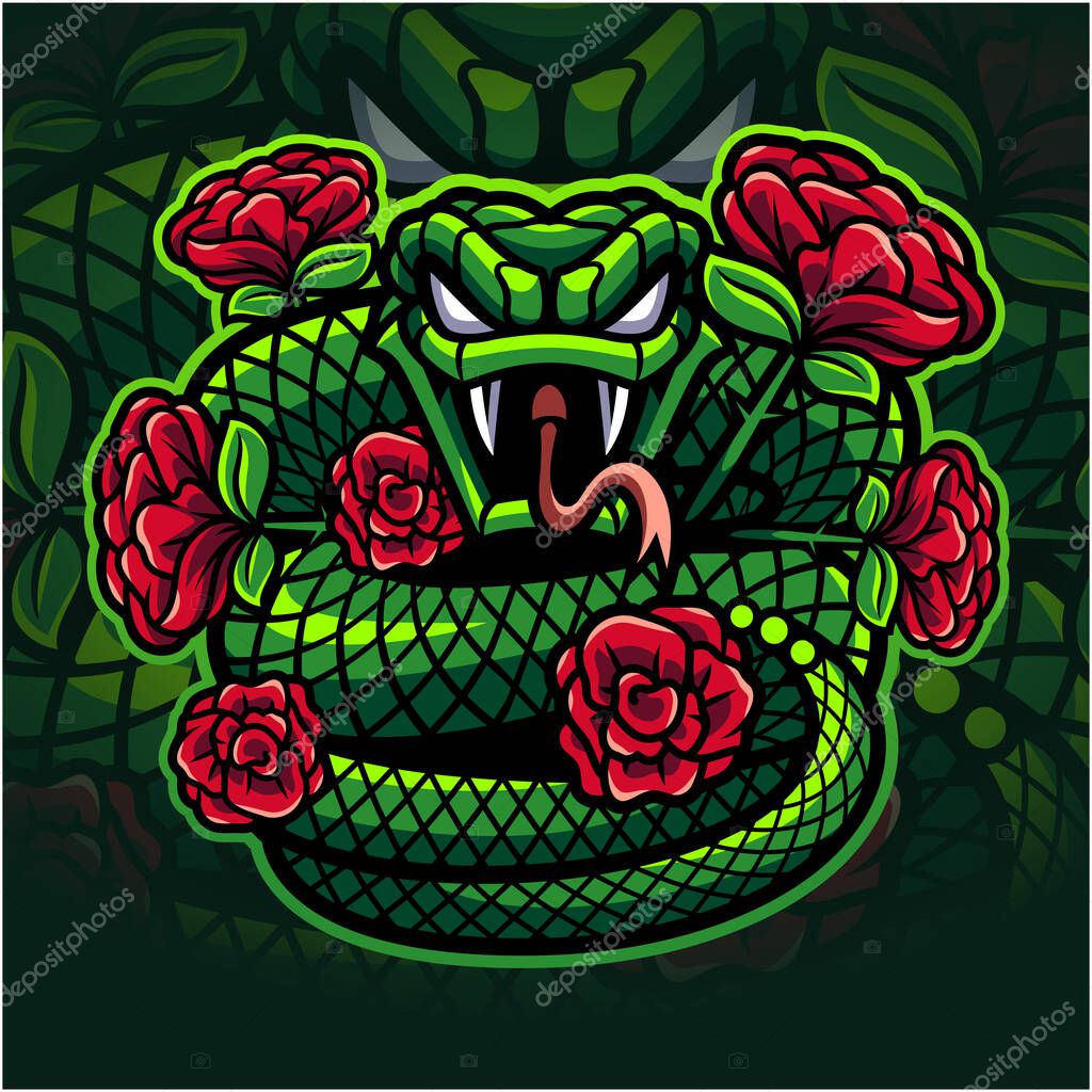 Viper snake mascot logo design