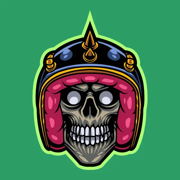 Rider Totenkopf Maskottchen Logo — Stockvektor