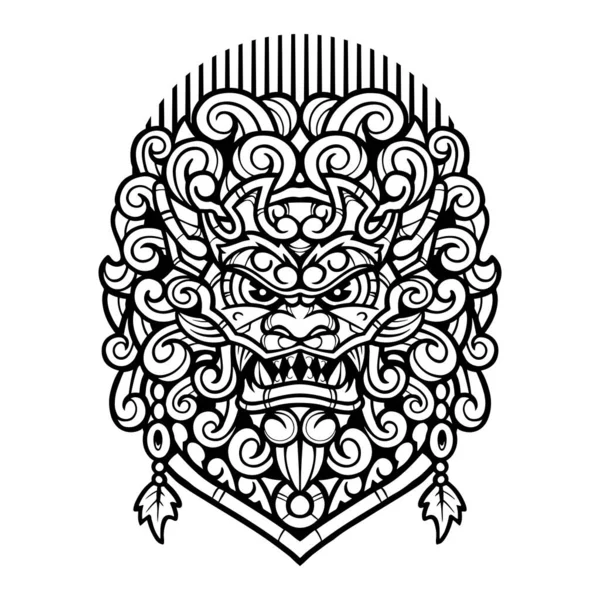 Собака Вінтажний Талісман Логотип — стоковий вектор