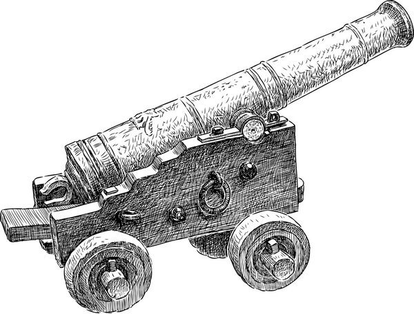 ancient artillery gun