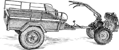 Motorlu çiftlik el arabası