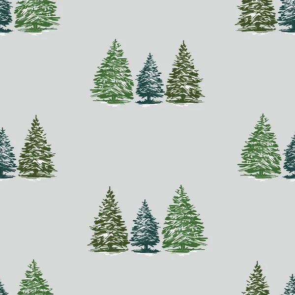 拔出的杉树无缝线向量图 — 图库矢量图片