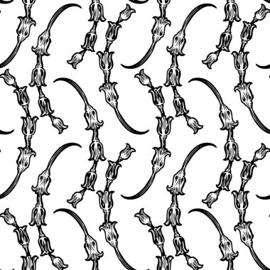 Dekoratif vintage çiçeklerin kusursuz arkaplanı