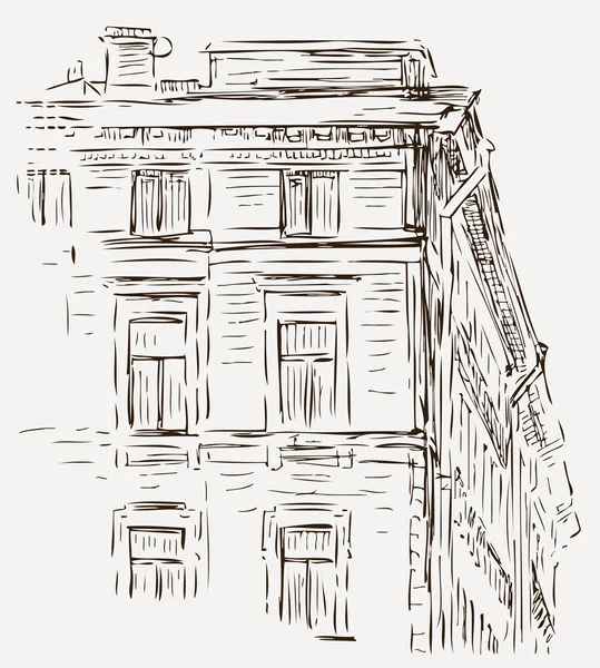 Croquis d'une maison — Image vectorielle