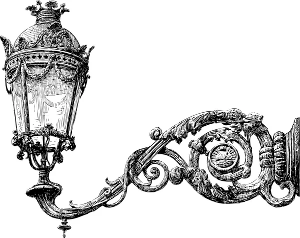 Luz de rua ornamentada — Vetor de Stock