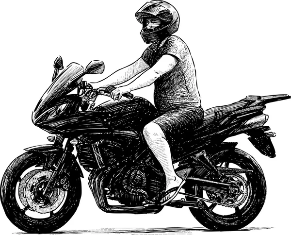 Motocyklista — Stockový vektor