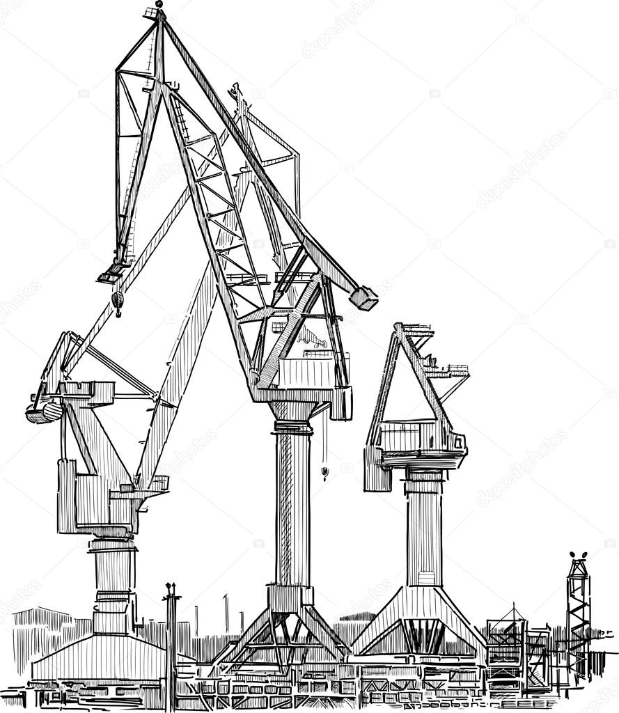 harbor cranes