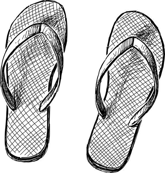Sandal pantai - Stok Vektor
