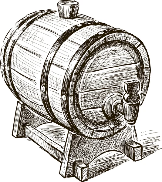 Παλιά βαρελίσιο κρασί — Διανυσματικό Αρχείο