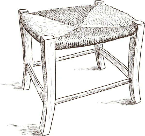 Старый сельский стул — стоковый вектор