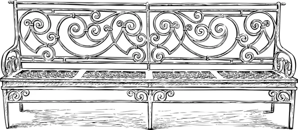 Винтажная скамейка — стоковый вектор