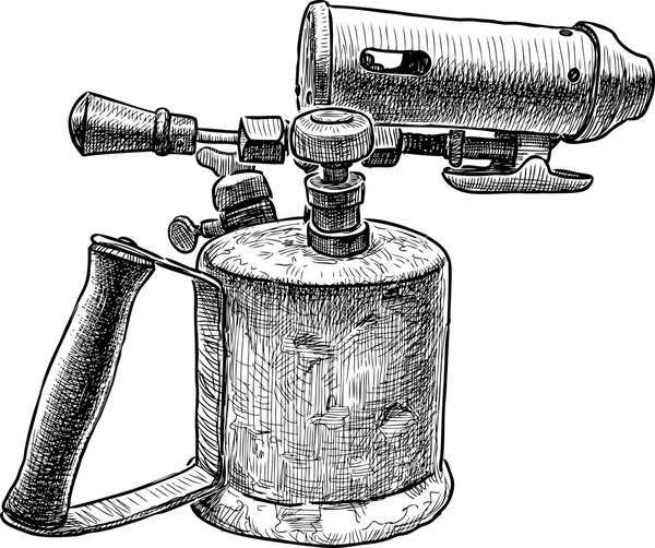 Oude klap fakkel — Stockvector