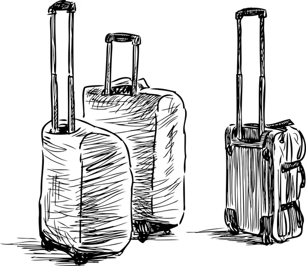 Croquis des valises — Image vectorielle