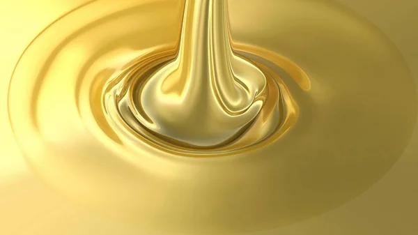 Liquid Gold Background Beautiful Yellow Gold Glitters Light Stream Liquid — Stock Photo, Image
