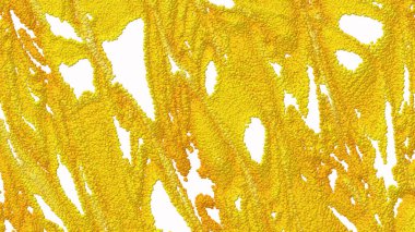 Düz olmayan çizgileri olan güzel altın soyutlama. Sarı ve turuncu tonlarda küçük kabarcıklardan oluşan parlak bir doku. Kırışmış altın kumaş..