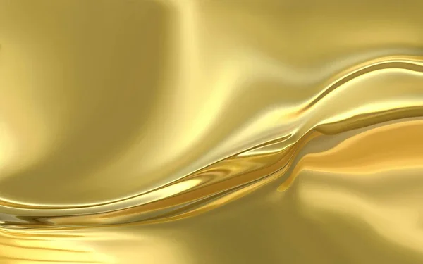 Sfondo Giallo Discreto Astrazione Fatta Oro Liquido — Foto Stock