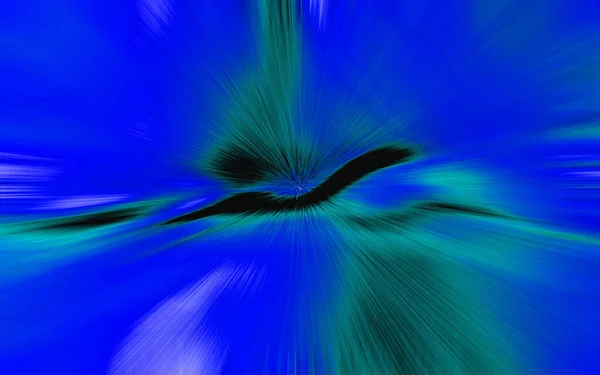蓝色摘要 中间有绘图 它以光速运动 — 图库照片