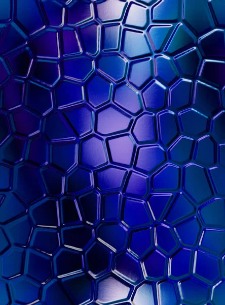 Metalen Gaas Een Blauwe Achtergrond Blauwe Textuur Met Lichtpunten Weergave — Stockfoto