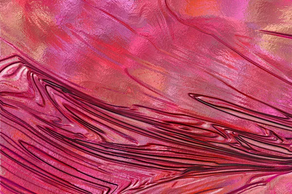 Rosa Abstracto Con Patrones Líneas Curvas Una Superficie Arrugada Distorsionada —  Fotos de Stock