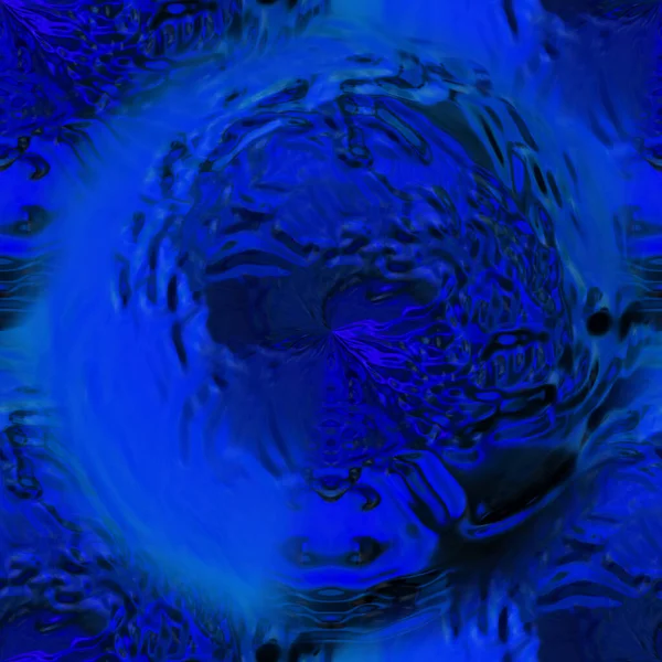 无缝隙蓝底 有液体质感 优美的波浪式抽象 线条流畅 液体的振动 — 图库照片