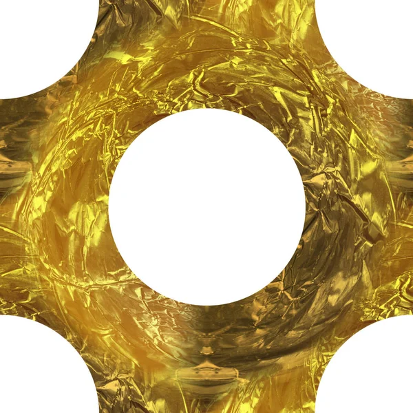 Kusursuz, altın desenli. Altın arkaplanda dokuları olan yuvarlak delikler.