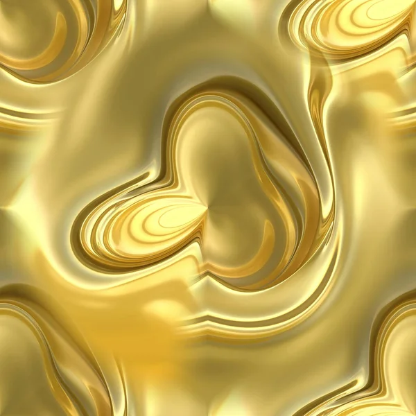 Zökkenőmentes Arany Absztrakció Sárga Háttér Folyékony Aranyból — Stock Fotó