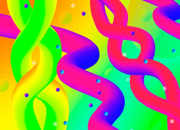 Una Hermosa Abstracción Multicolor Con Fluidos Bolas Sobre Fondo Degradado — Foto de Stock