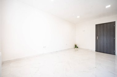 Bir dairede, içi uzay oturma odasıyla dolu rahat bir yer. Yenilenmiş, modern.