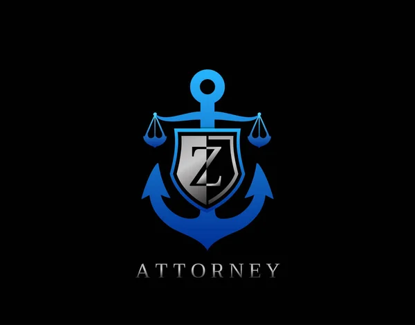 海洋法Zレターロゴ 法律事務所 弁護士または弁護士事務所のロゴに最適です — ストックベクタ