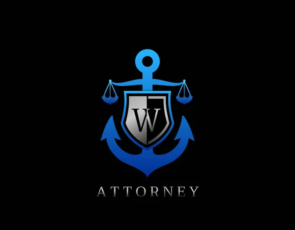 Ley Marina Letra Logo Perfecto Para Bufete Abogados Empresa Abogado — Vector de stock