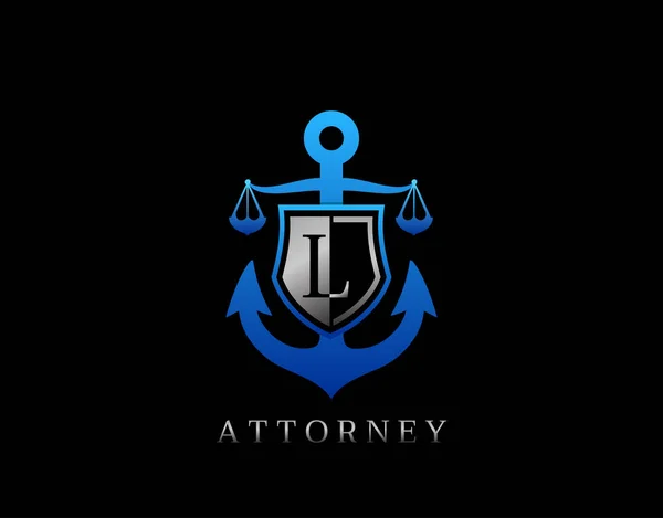 Λογότυπο Του Ναυτικού Νόμου Letter Ιδανικό Για Δικηγορικό Γραφείο Εταιρεία — Διανυσματικό Αρχείο