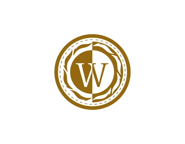 Royal Badge Carta Logo Luxo Emblema Caligráfico Ouro Com Ornamento — Fotografia de Stock