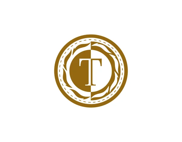 Kunglig Bricka Bokstav Logo Lyxig Guld Kalligrafisk Emblem Med Vackra — Stockfoto