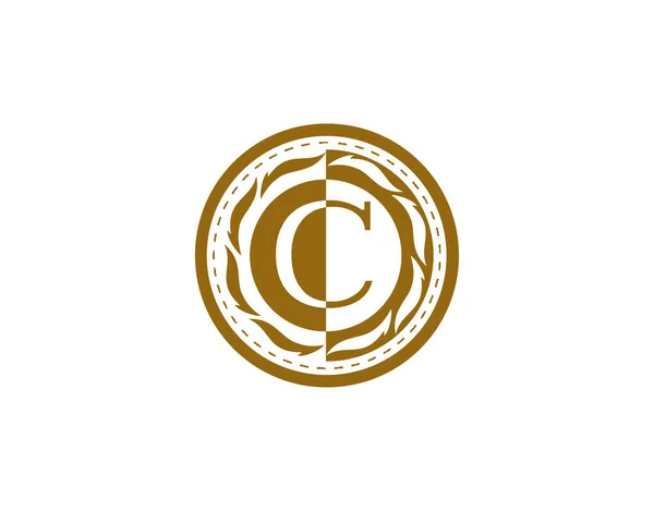 Logotipo Letra Insignia Real Lujoso Emblema Caligráfico Oro Con Hermoso —  Fotos de Stock