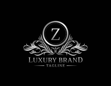 Antika Monogram Z Harf Logosu Restoran, Kraliyet, Butik, Cafe, Otel, Heraldic, Mücevher, Moda ve diğer vektör çizimleri için mükemmel bir şablon.