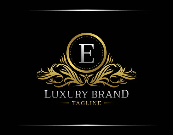 Luxury Gold Letter Vintage Logo Template Perfeito Para Restaurante Royalty —  Vetores de Stock