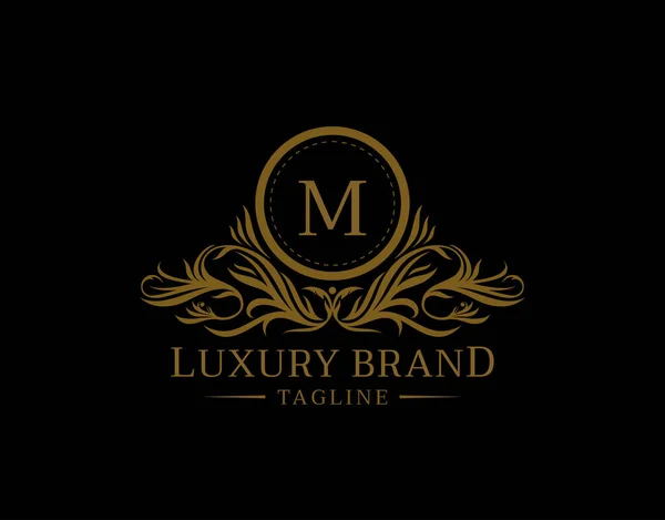 Vintage Monogram Letter Vintage Logo Template Perfect Restaurant Royalty Boutique — 스톡 벡터