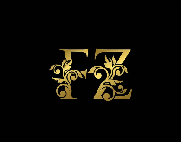 Ouro Luxury Letter Logo Icon Estilo Real Gracioso Logotipo Artes —  Vetores de Stock
