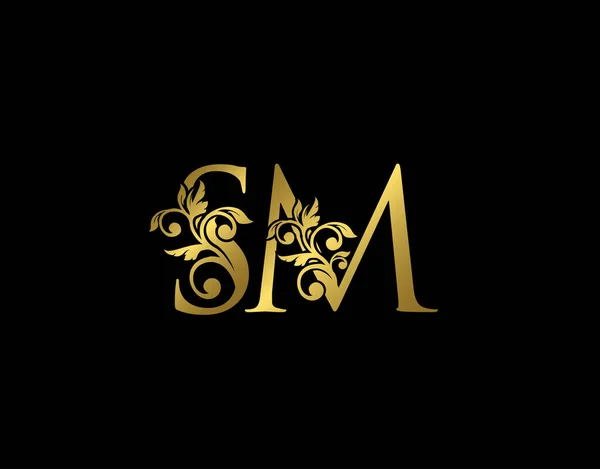 Gold Luxury Letter Logo Icon 스타일 알파벳 아트로고 — 스톡 벡터