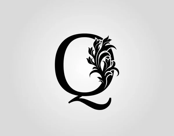 Монограма Лист Розкішний Логотип Іконка Вінтажний Деко Лист Векторний Дизайн — стоковий вектор