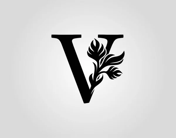 Lettre Initiale Luxe Beauté Fleurit Ornement Logo Vectoriel Modèle — Image vectorielle