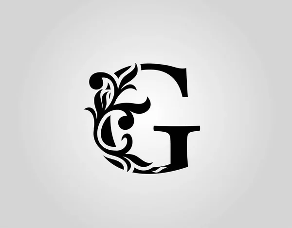 Векторный Графический Элегантный Логотип Дизайн Буквы Винтажная Каллиграфическая Алфавитная Икона — стоковый вектор