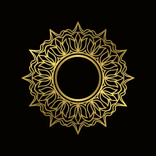 Elemento Diseño Vectorial Mandala Oro Decoración Elegante Ornamental Patrón Flor — Archivo Imágenes Vectoriales