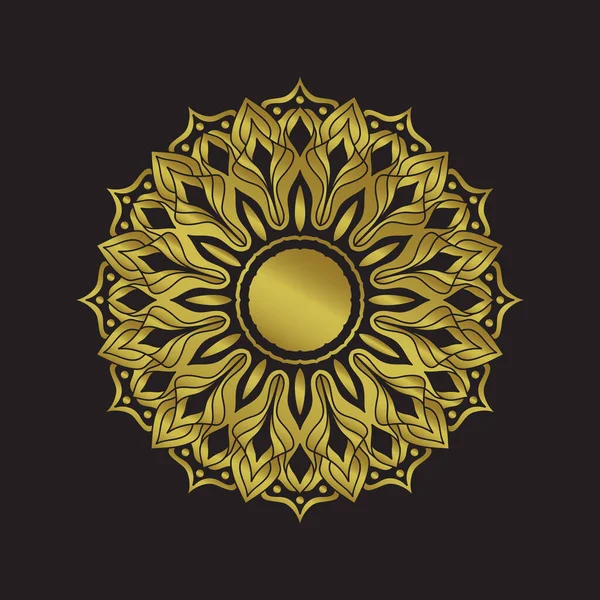 Klassisches Gold Mandala Gestaltungselement Vintage Mandala Vektor Goldener Farbe Kreis — Stockvektor