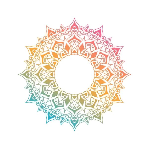 Círculo Elemento Diseño Mandala Mandala Marco Vectorial Vibrantes Colores Verde — Archivo Imágenes Vectoriales